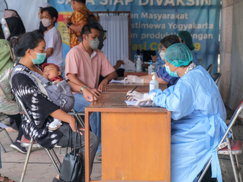 Medical camp in a village